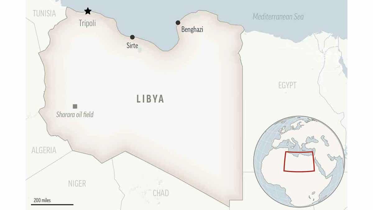 Libya locator map