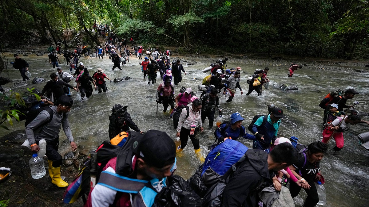 People in the river