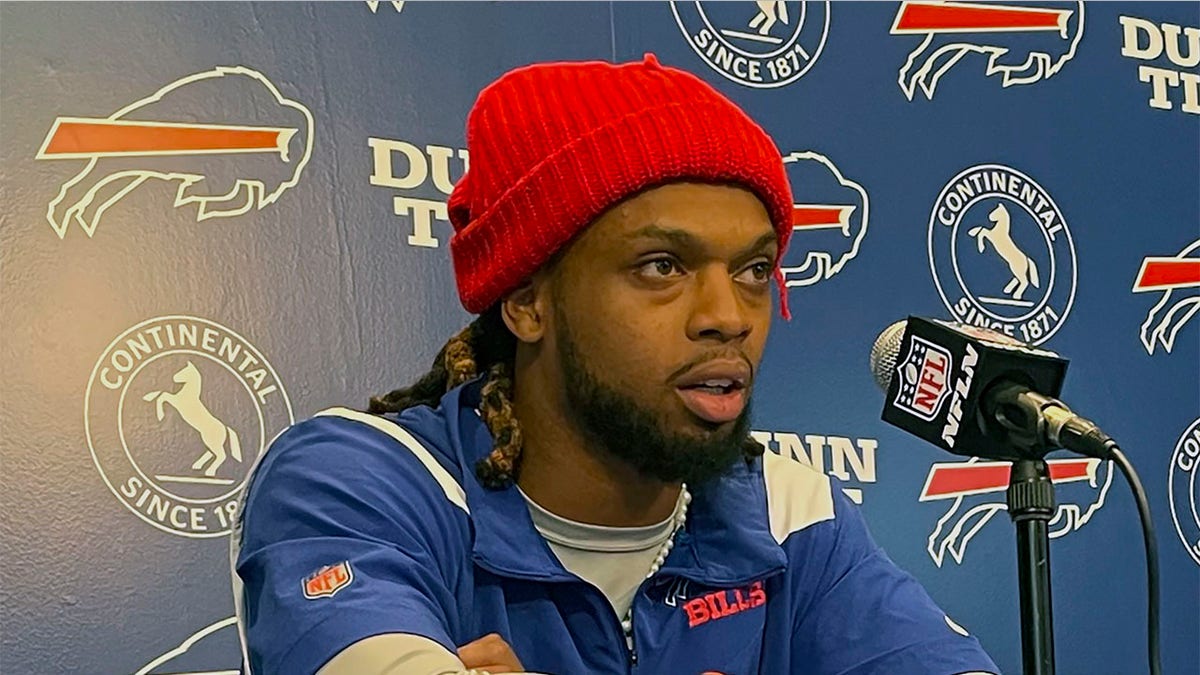 Damar Hamlin speaks to the media