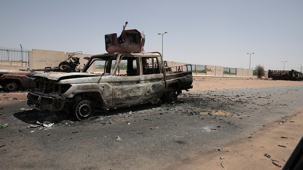 A destroyed car