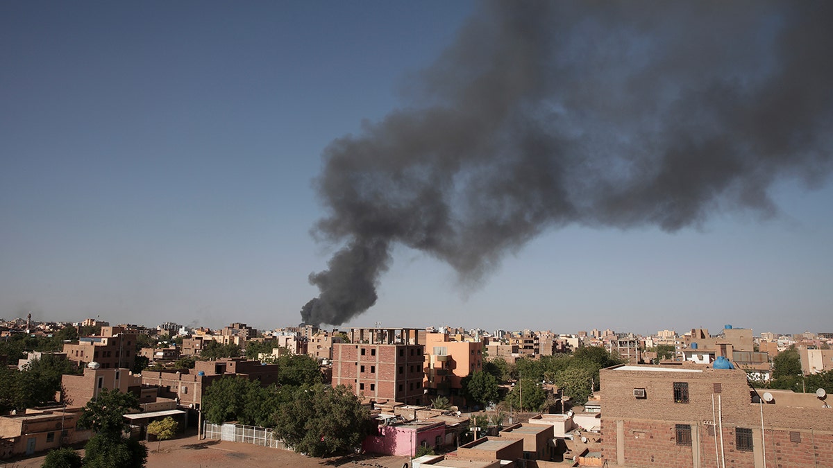 A plume of smoke