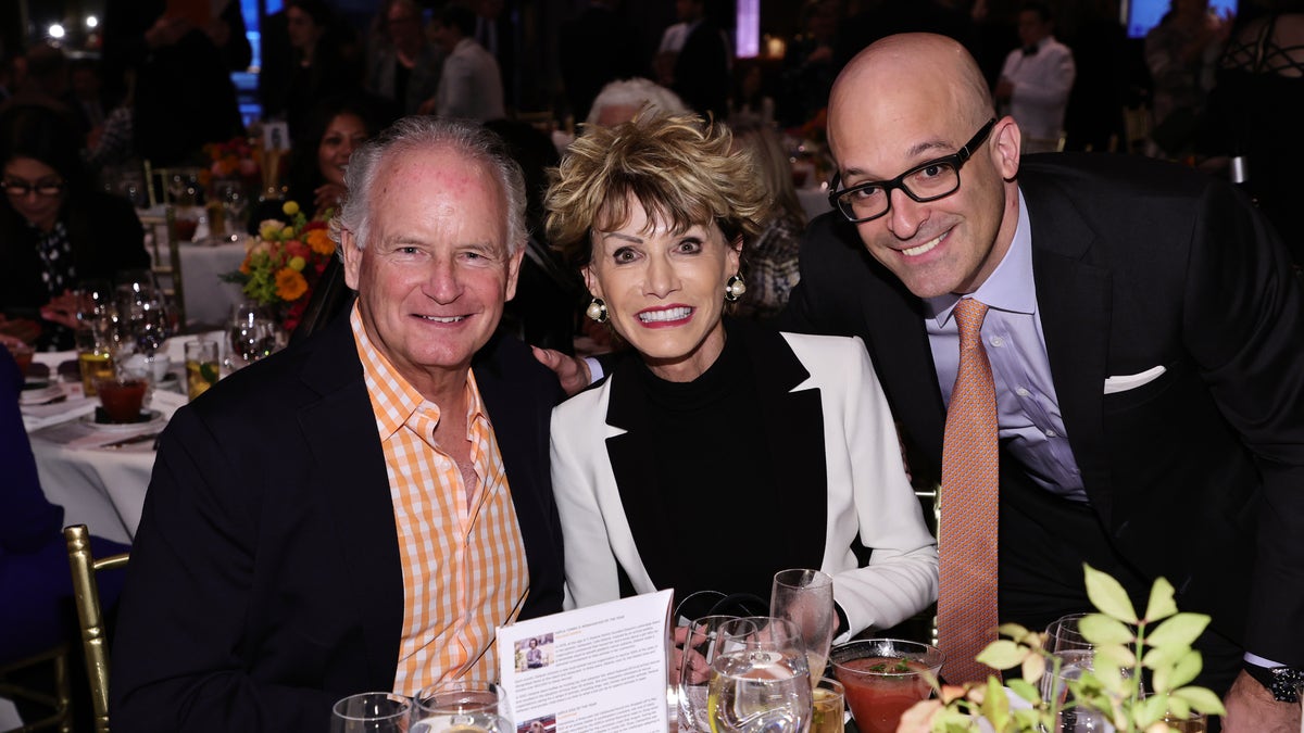 (L-R) Chris Gorog, Kathy Taggares, and ASPCA President and CEO Matt Bershadker attend the 2022 ASPCA Humane Awards Luncheon on Oct. 12, 2022 in New York City.