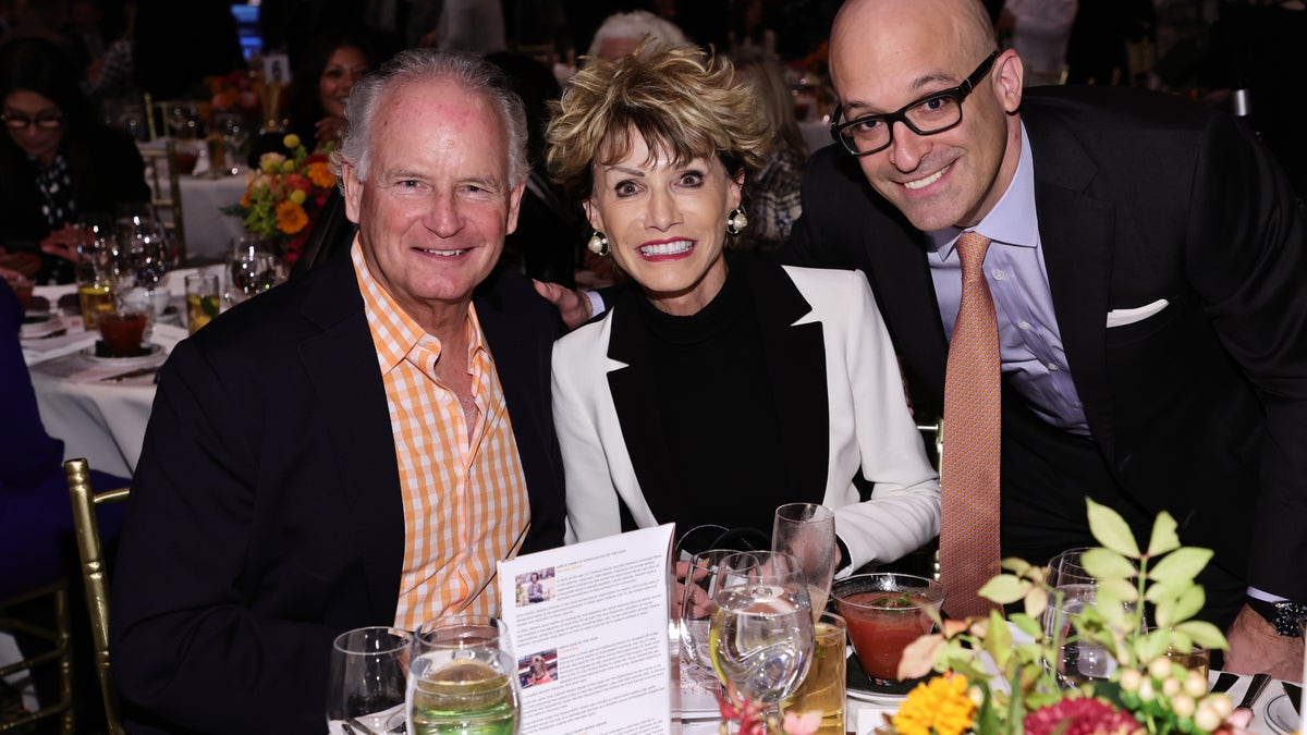 (L-R) Chris Gorog, Kathy Taggares, and ASPCA President and CEO Matt Bershadker attend the 2022 ASPCA Humane Awards Luncheon on Oct. 12, 2022 in New York City.