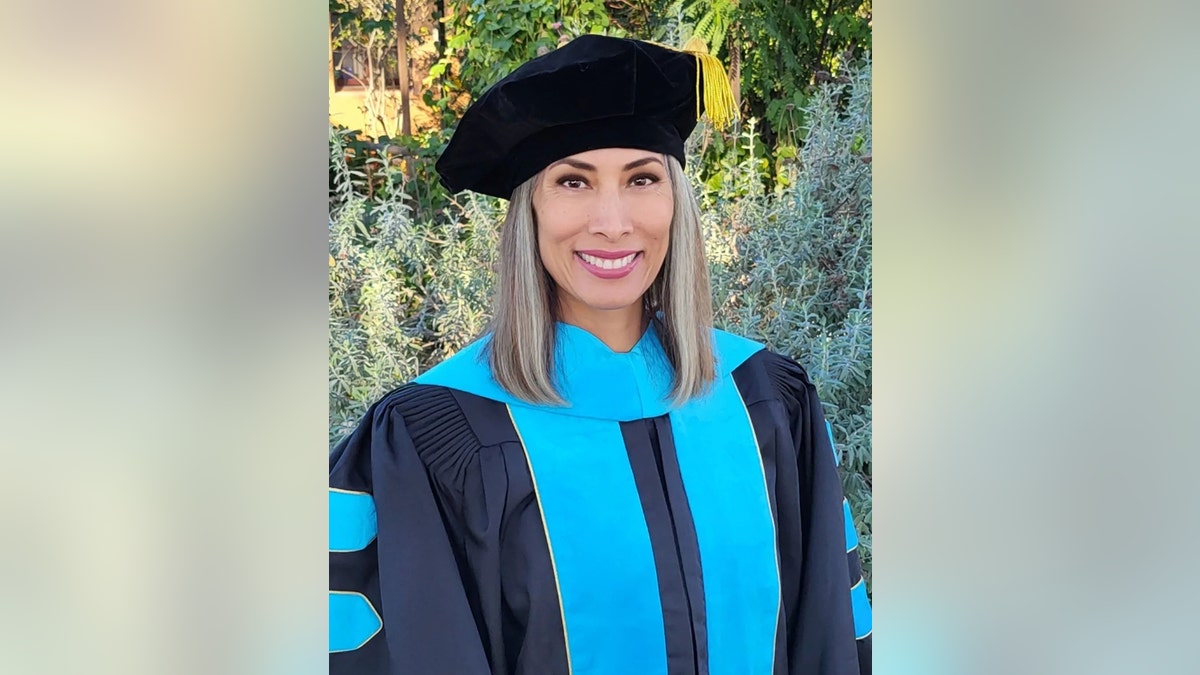 Nina Cash in her graduate cap and gown