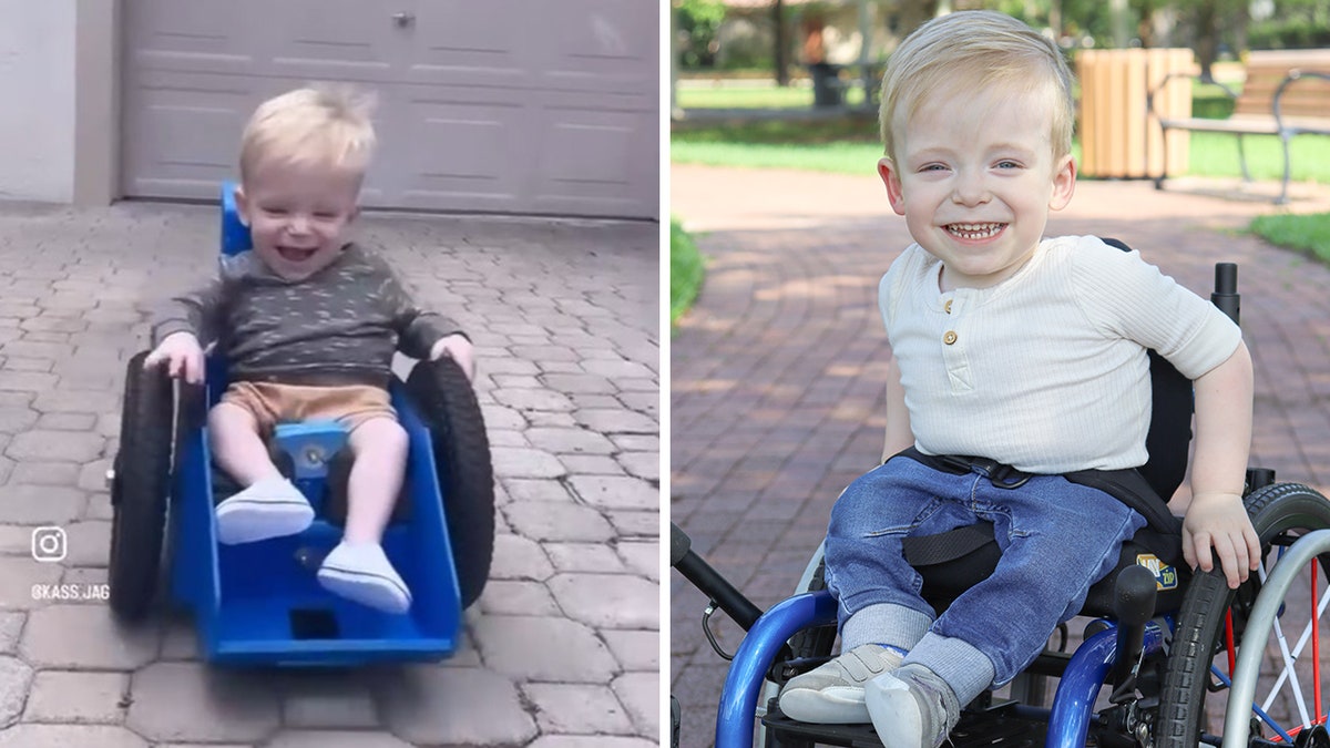 Archer in his wheelchair split
