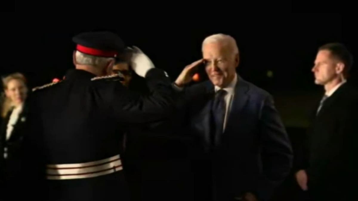 Joe Biden salutes irish military officer