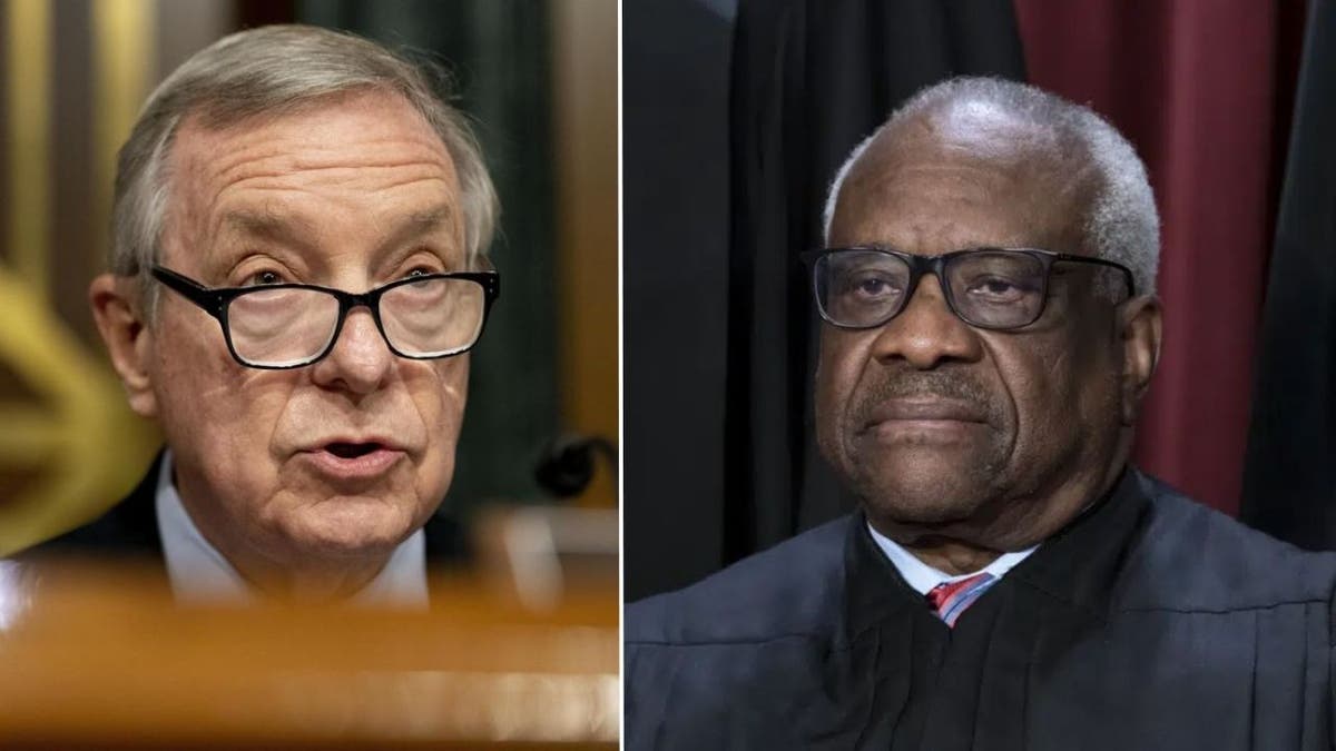 Democratic Illinois Senator Dick Durbin and Supreme Court Justice Clarence Thomas