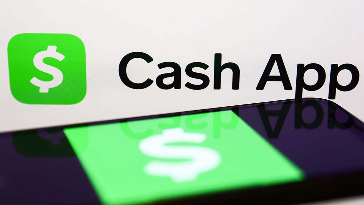 Cash App logo displayed on a laptop screen