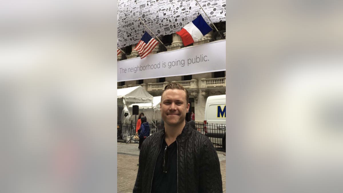 Bob Lee smiles outside the NYSE