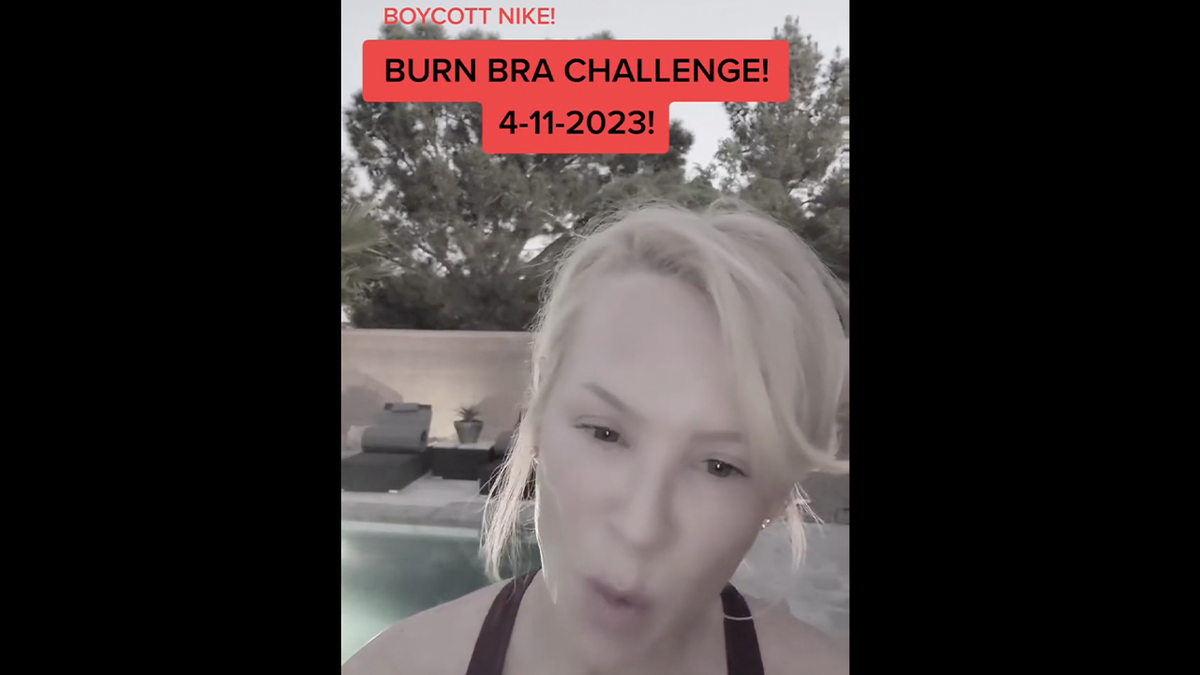 Woman sets Nike sports bra ablaze after brand features trans woman
