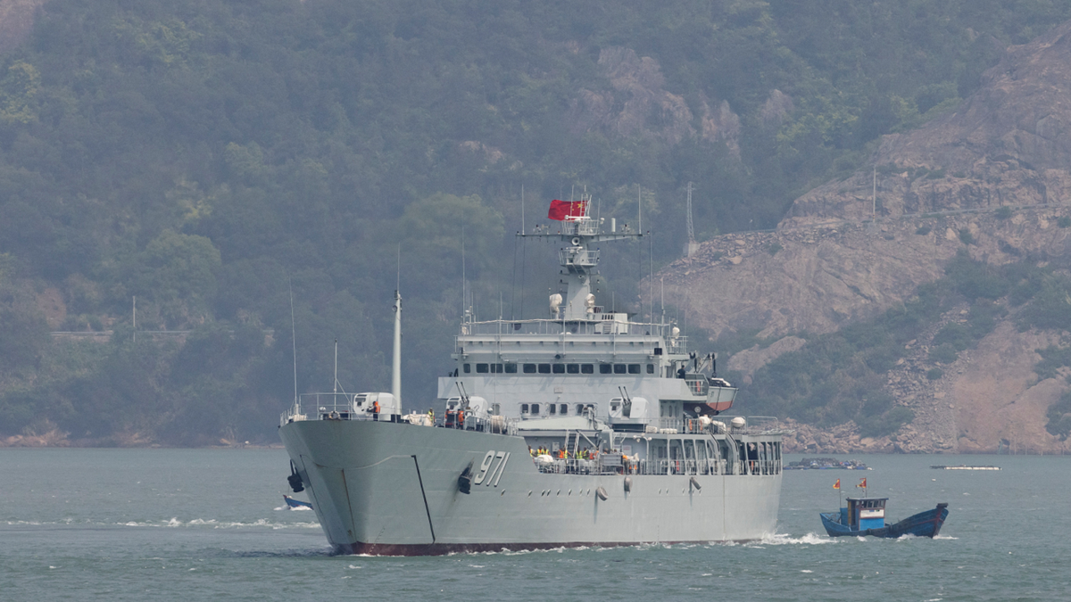 Chinese ship sails near Taiwan