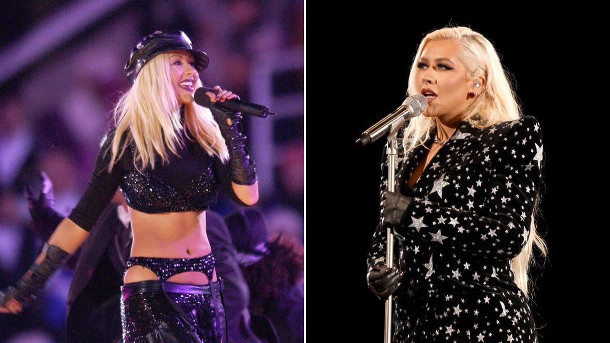 Christina Aguilera then and now