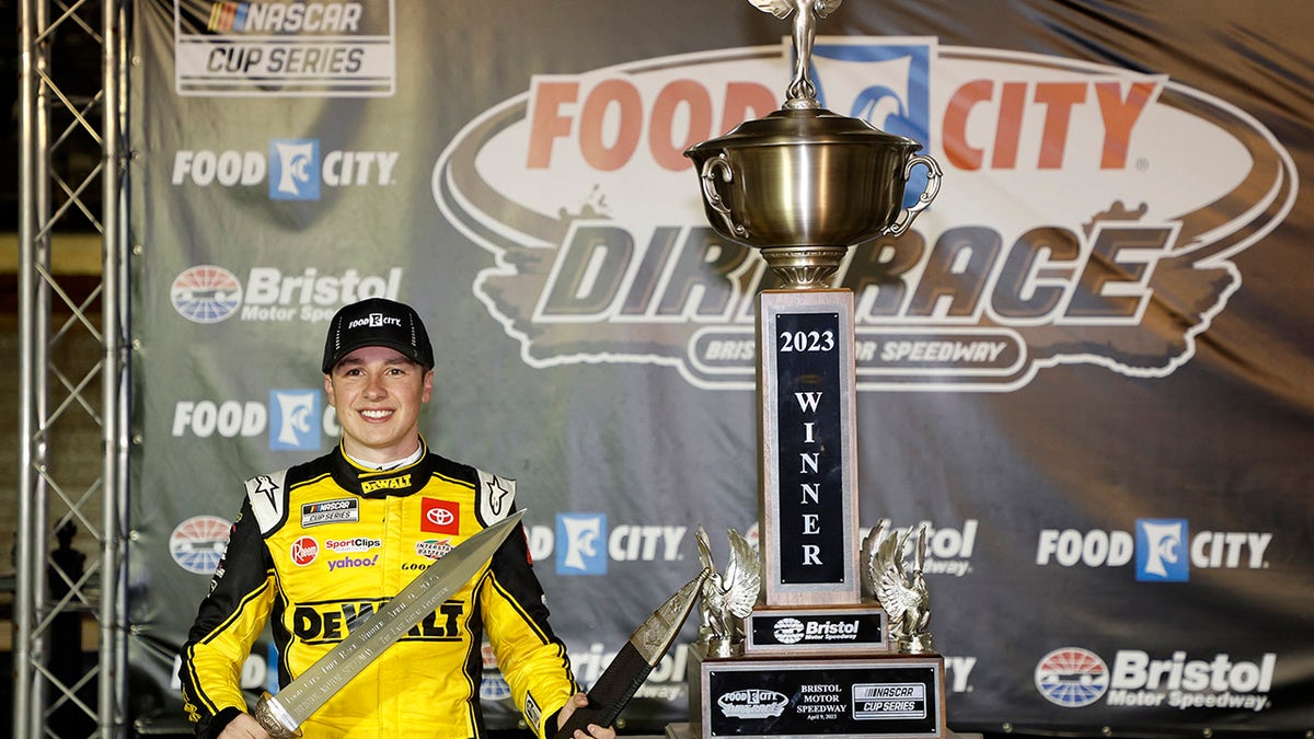 Christopher Bell and the trophy