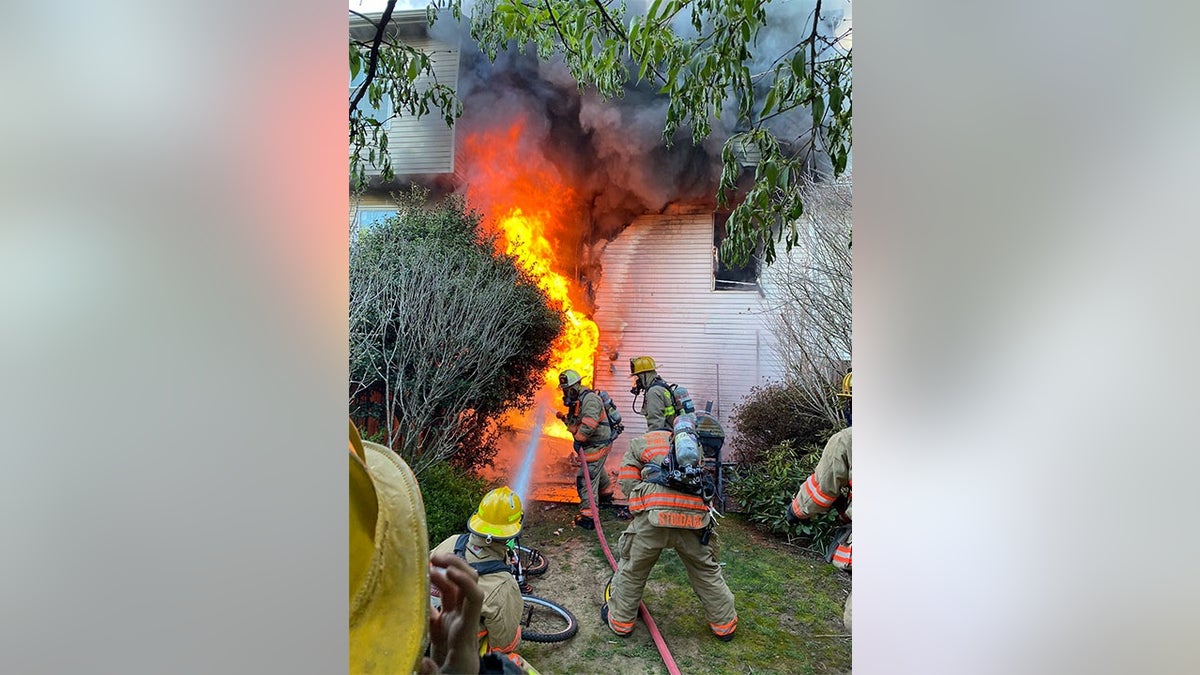 65 firefighters in Derwood, Maryland