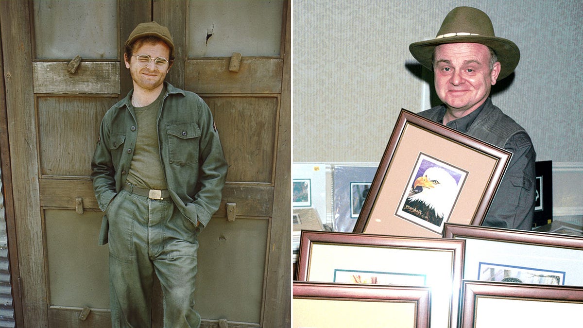 Split of Gary Burghoff on M*A*S*H and present day
