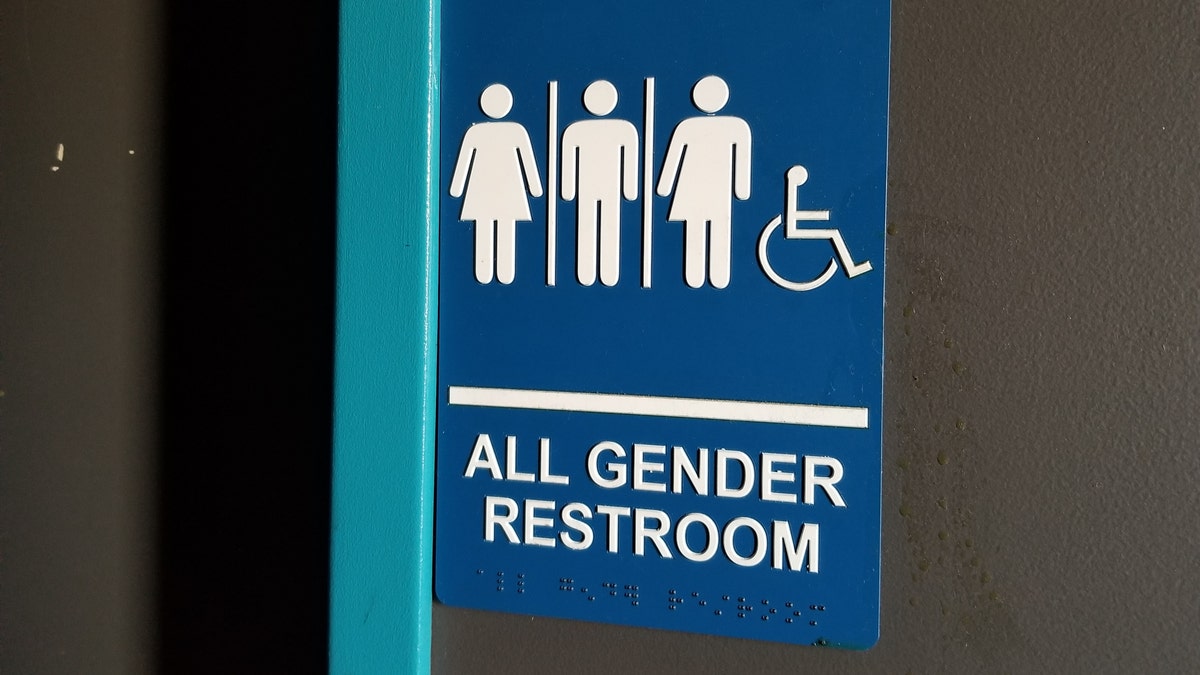Gender inclusive bathroom sign