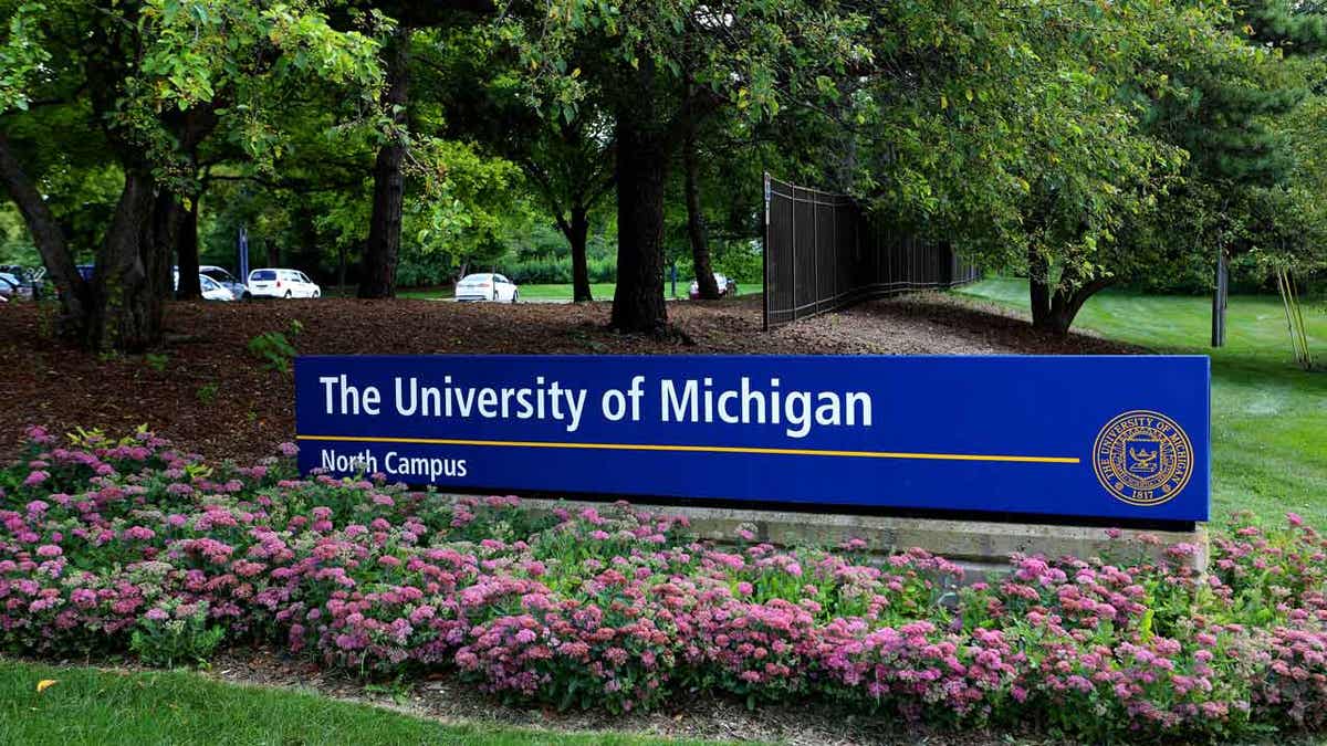 The University Of Michigan North Campus sign
