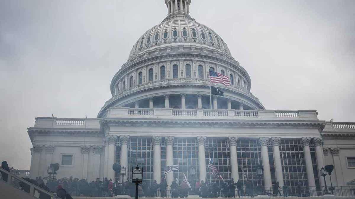 Tear gas outside the U.S Capitol