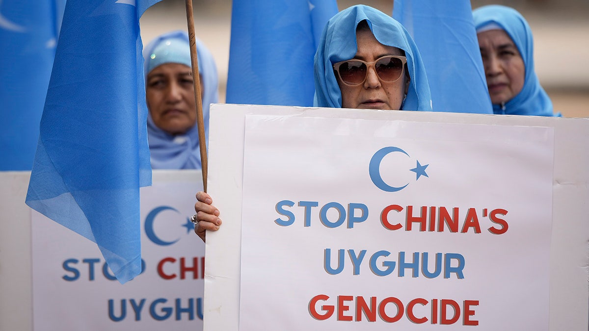 Uyghurs protest in DC