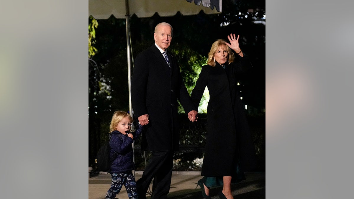 Joe and Jill Biden with grandson, Beau.