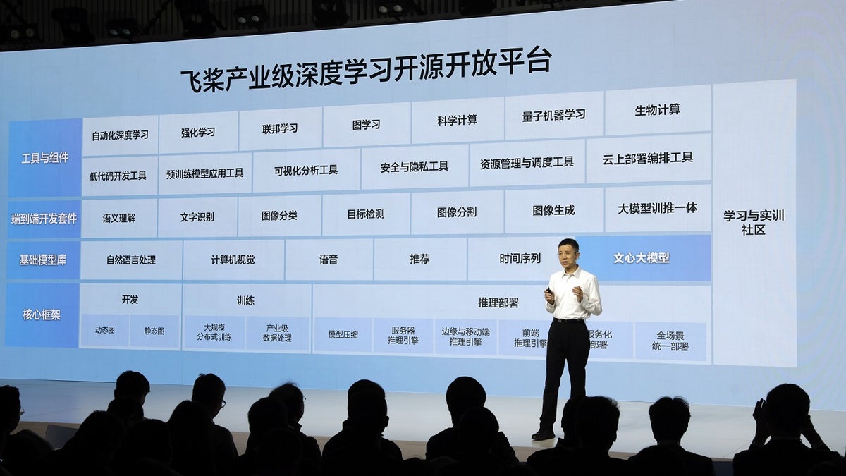 Baidu CTO doing presentation