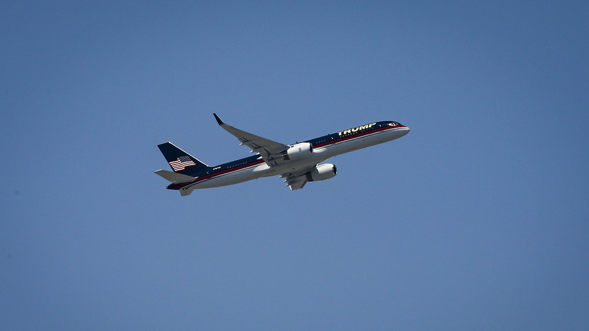 A photo of Trump's plane