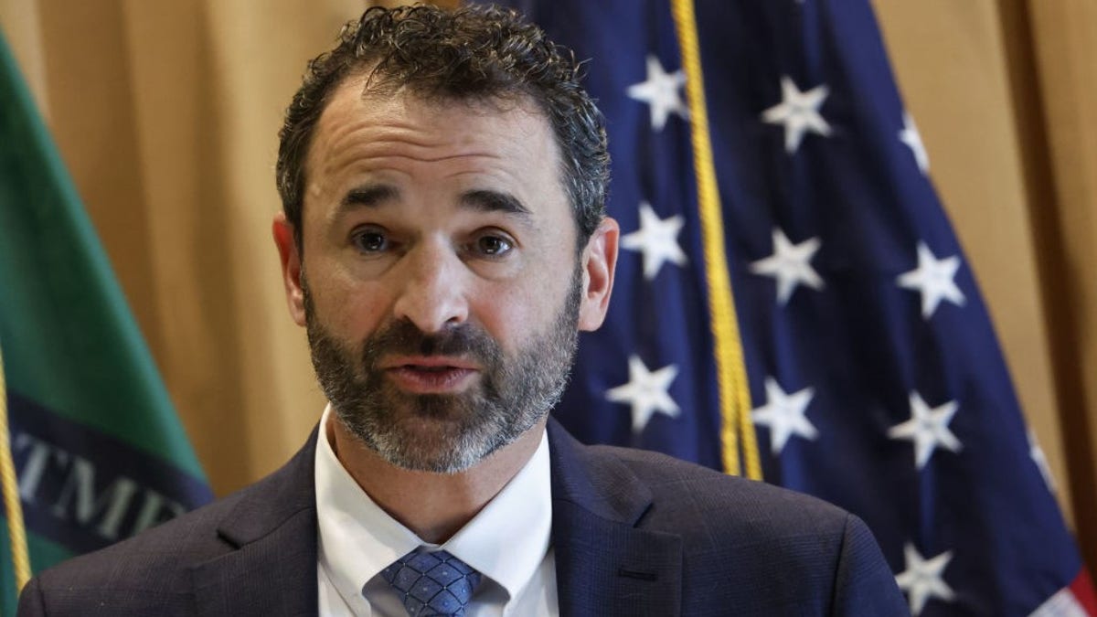 Danny Werfel, commissioner of the Internal Revenue Service (IRS), speaks after being ceremonially sworn in at the IRS headquarters in Washington, D.C on April 4, 2023.