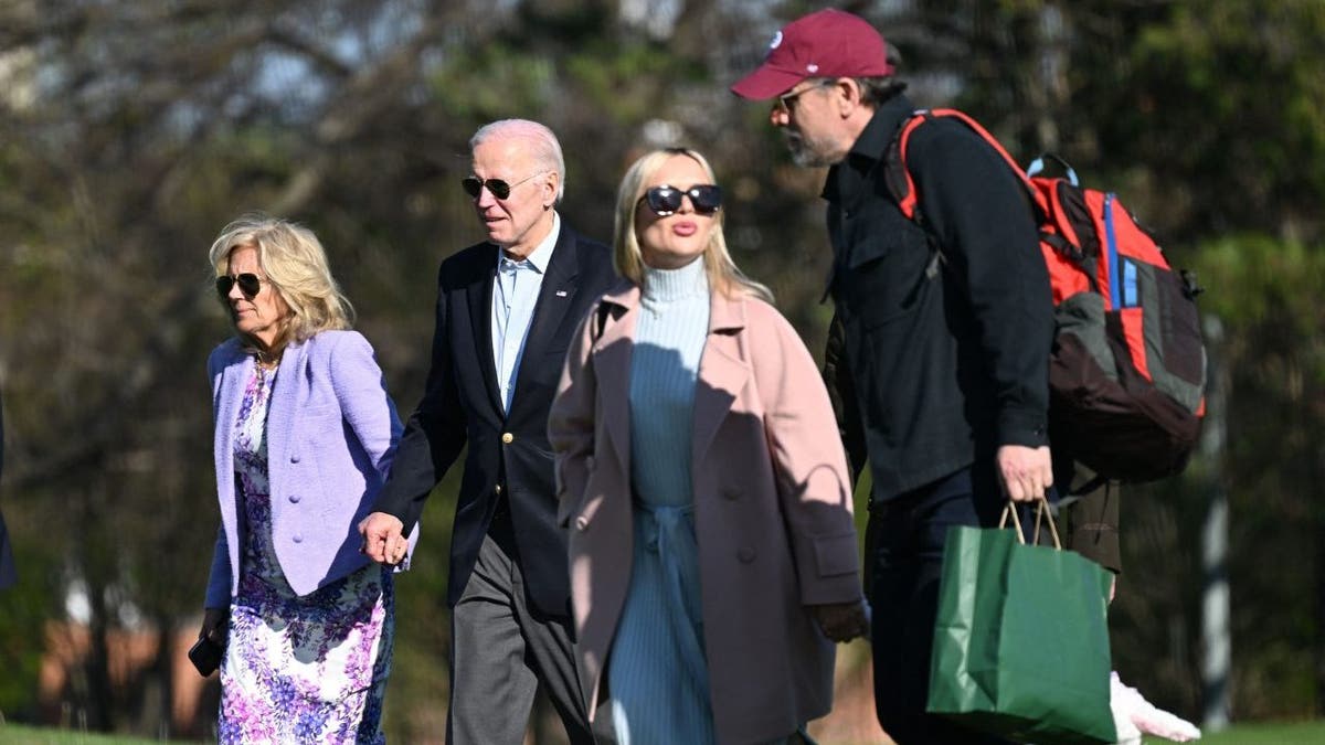 President Joe Biden, First Lady Jill Biden, Hunter Biden, and his wife Melissa Cohen