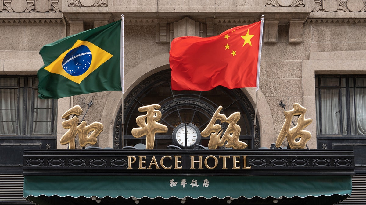 Brazil, China flags