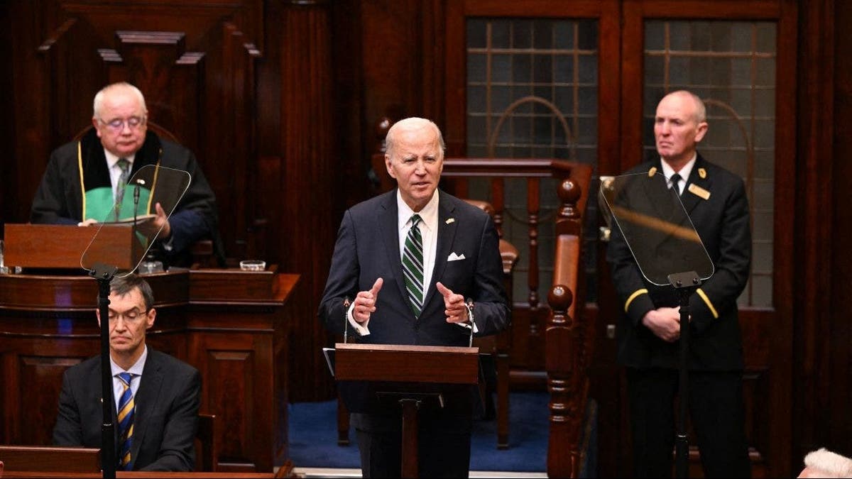 Biden speaking in Ireland