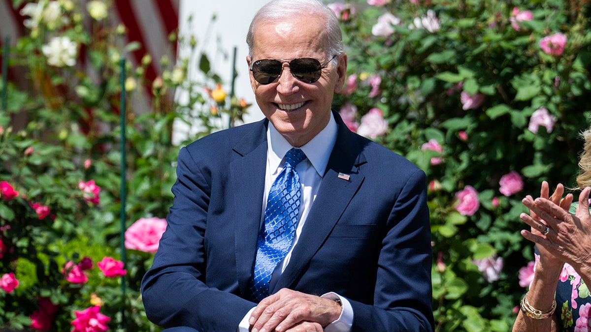 Biden smiling