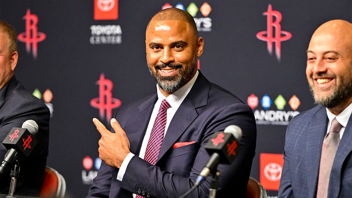 Ime Udoka is introduced as head coach of the Rockets