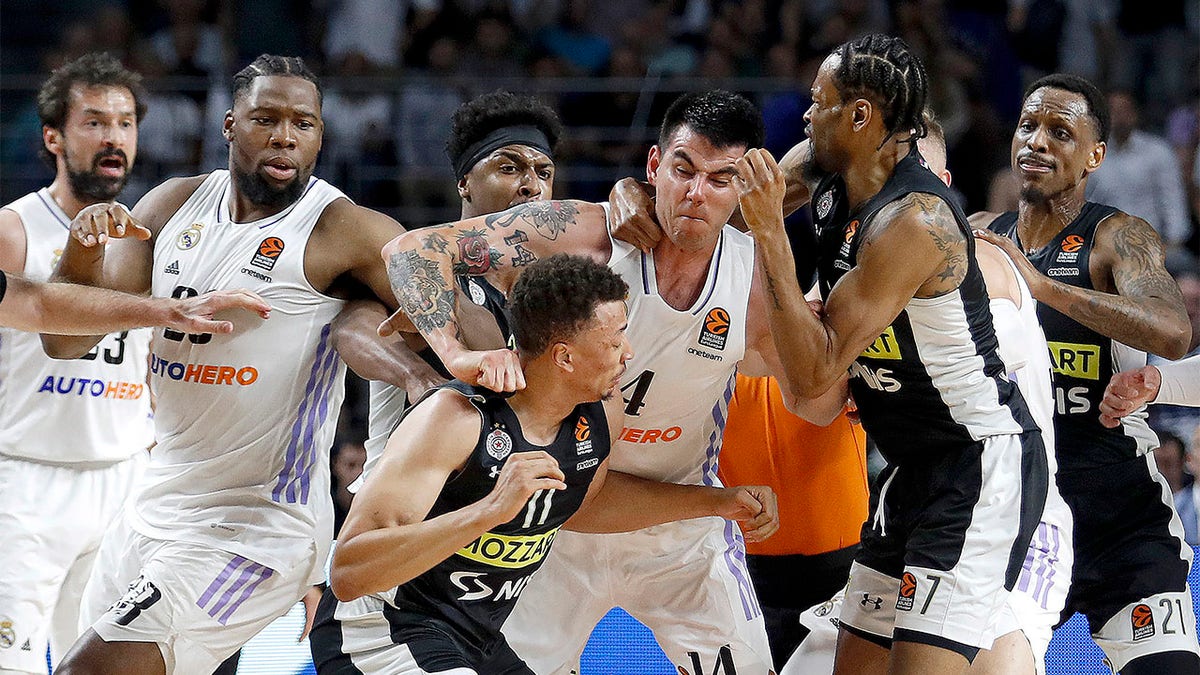 Top-5 NBA Draft pick slammed to ground in wild EuroLeague brawl, game called Fox News