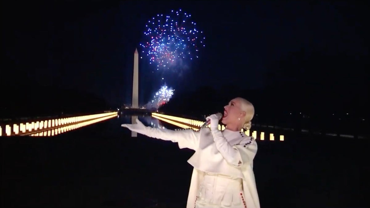 Katy Perry performs at Biden's inaugural celebration