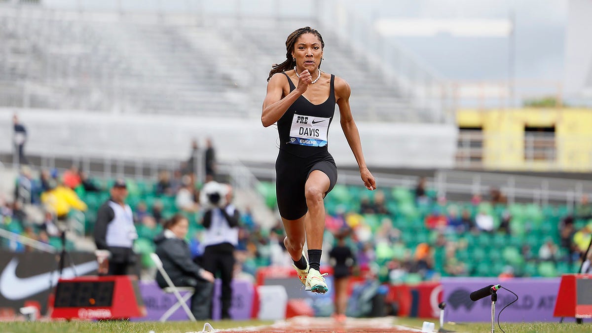 Tara Davis at the Wanda Diamond League Prefontaine Classic