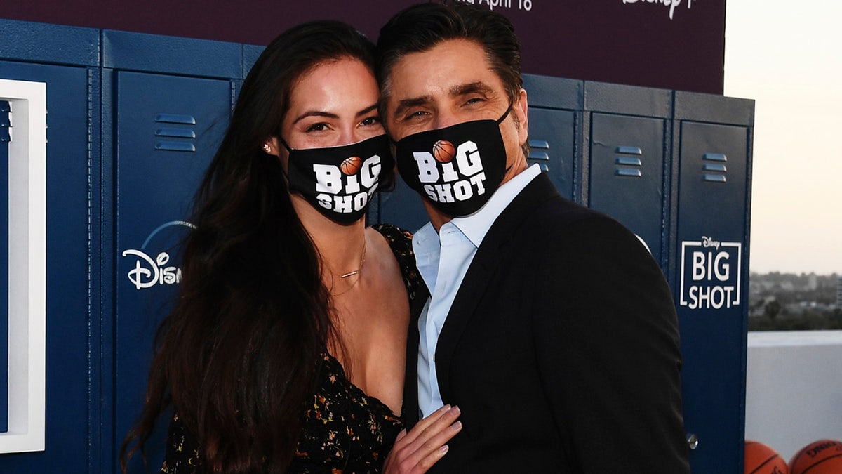 John Stamos and his wife at the premiere of "Big Shots"
