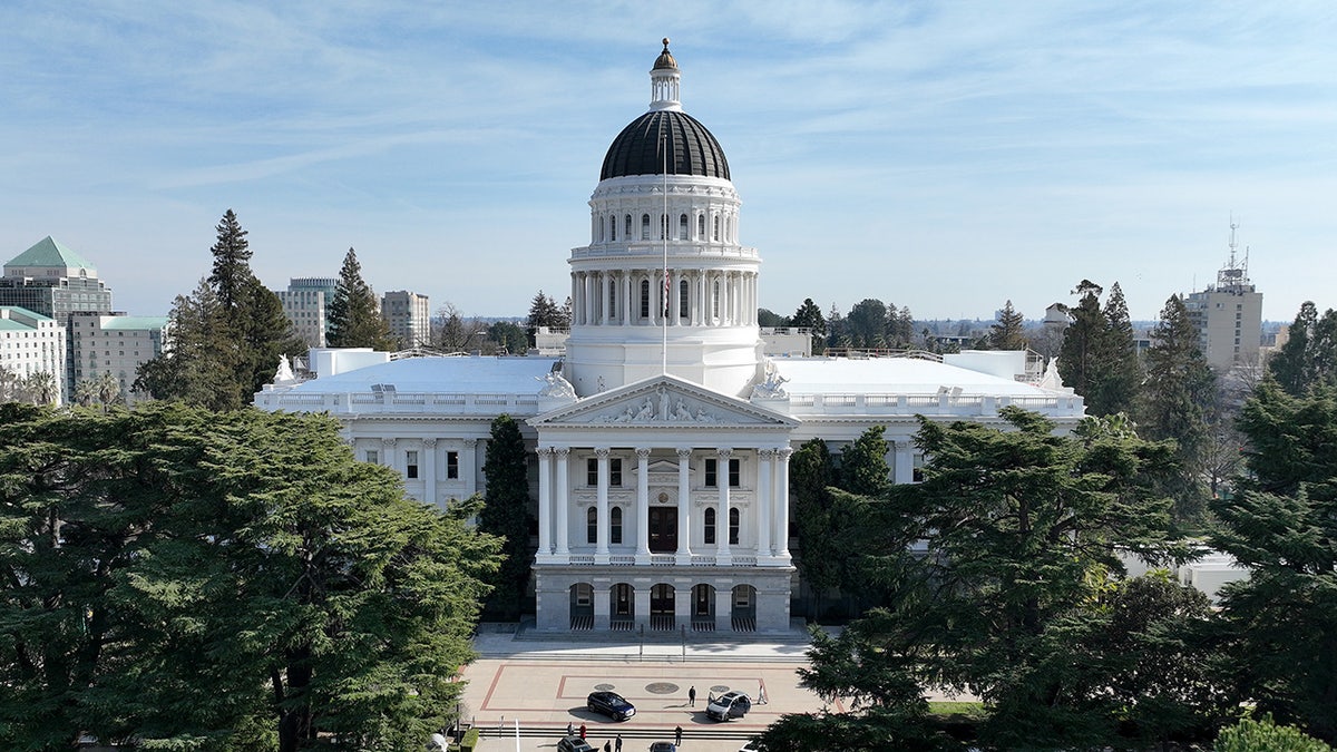 California Capitol seen in aerial view
