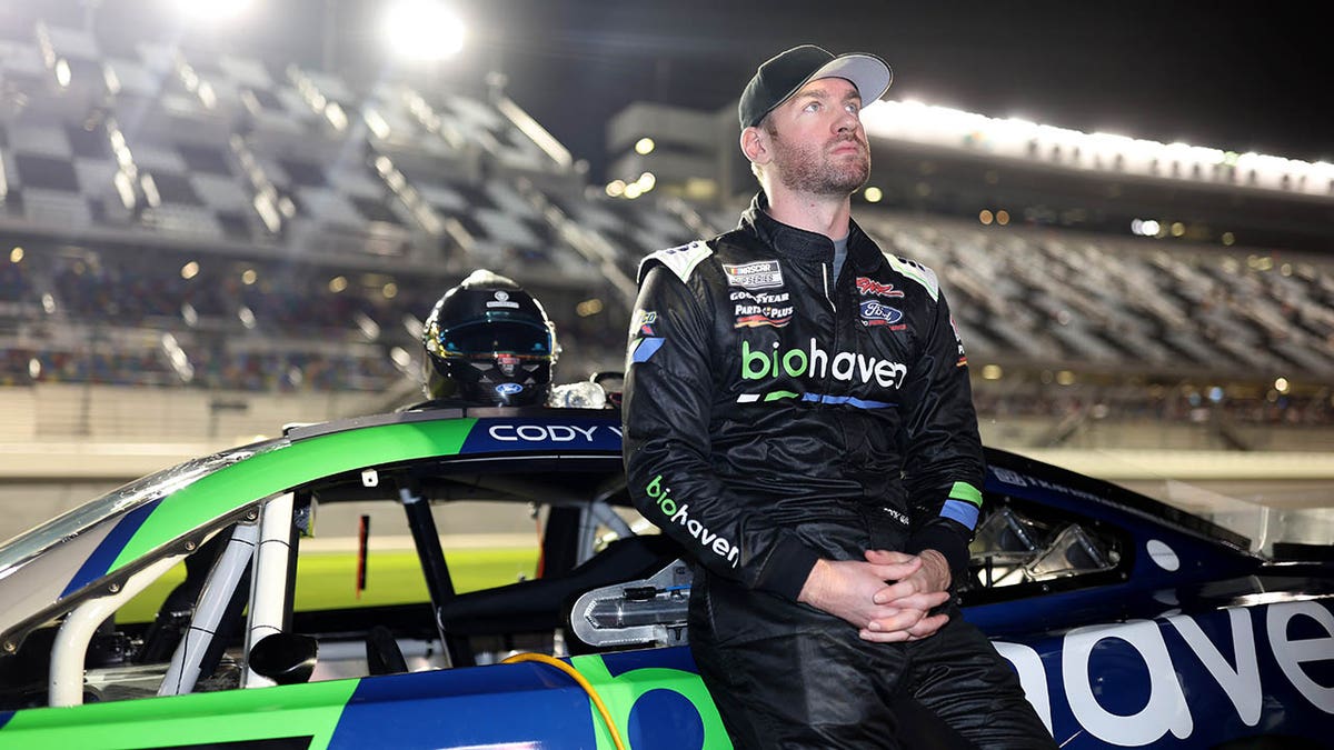 Cody Ware at the Busch Light Pole at Daytona International Speedway