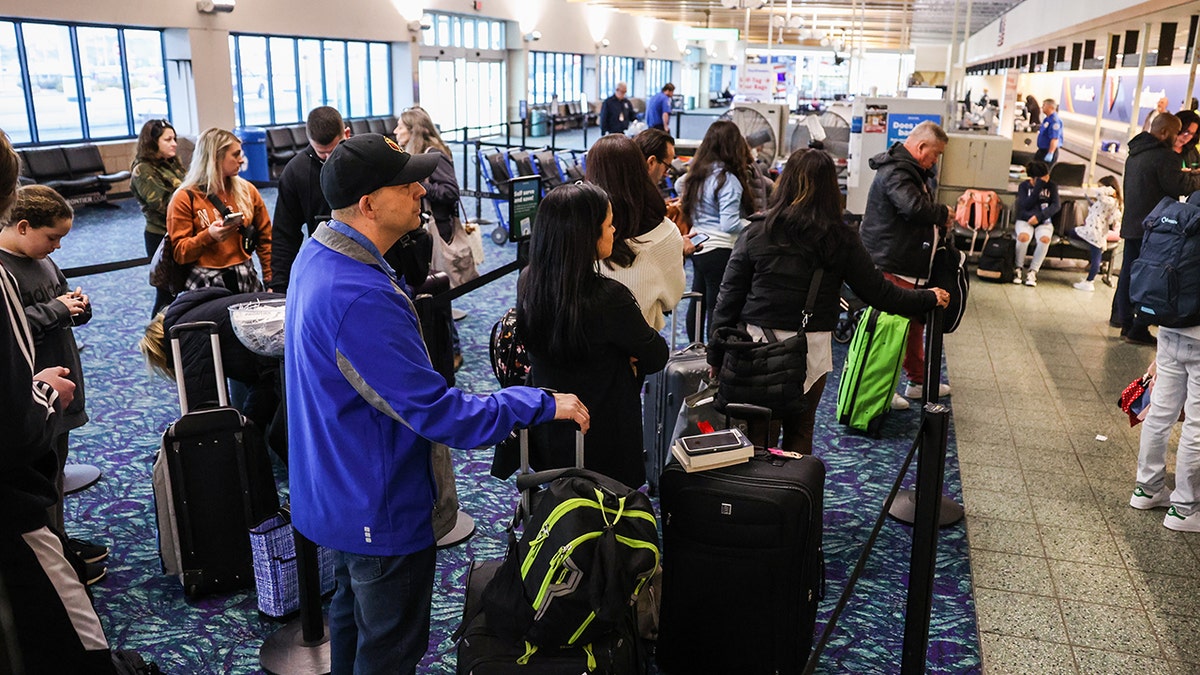 Travelers at an airport