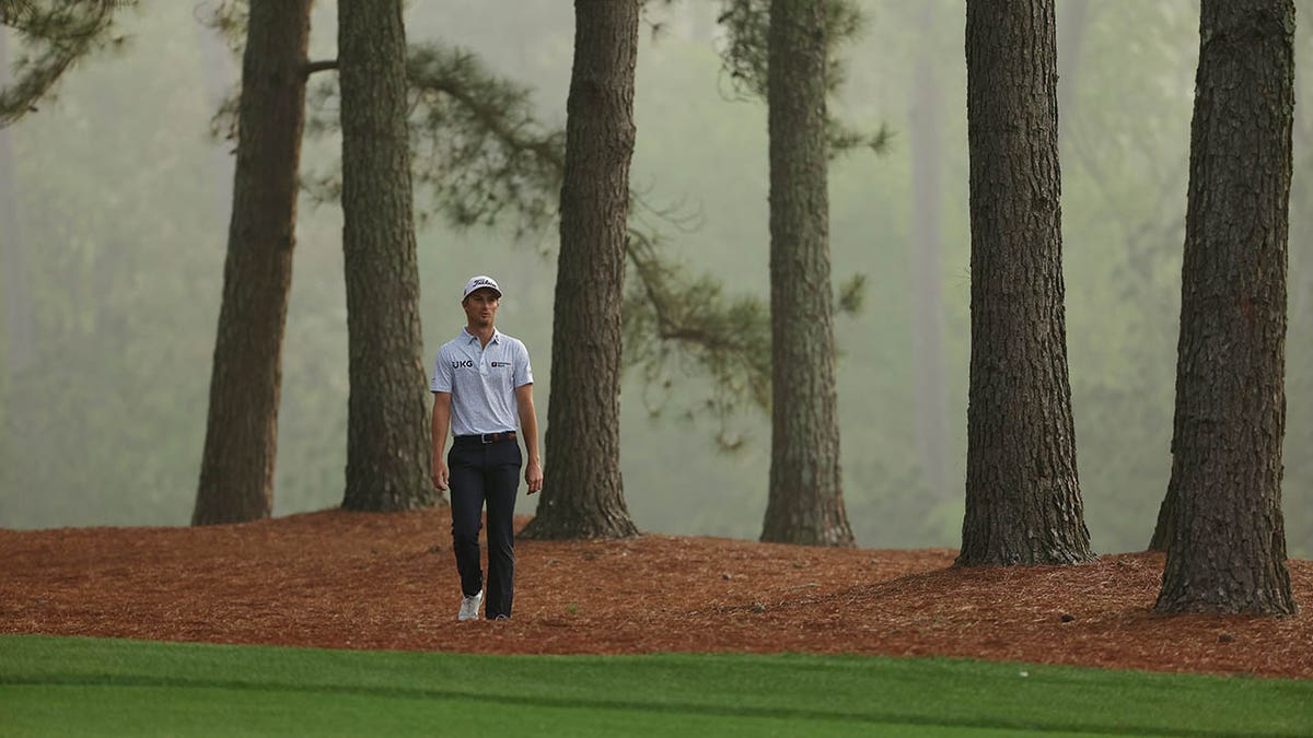 Will Zalatoris at the Masters practice round