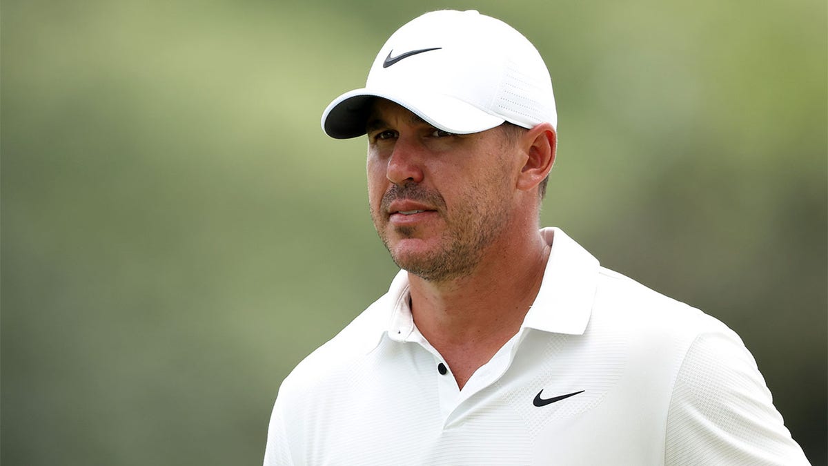 Brooks Koepka plays at the second round of the Masters