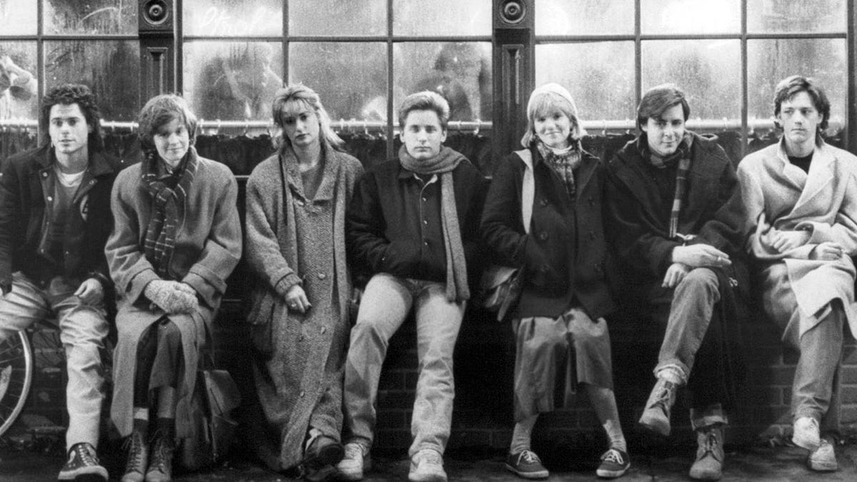 The cast of "St. Elmo's Fire" sitting together