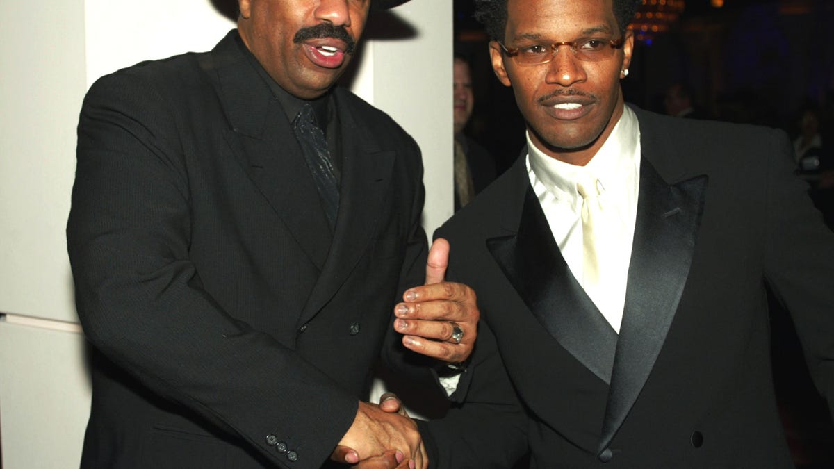 Steve Harvey Jamie Foxx at Hollywood event