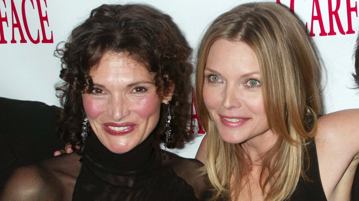 Michelle Pfeiffer and Mary Elizabeth Mastrantonio at the 25th Anniversary of Scarface
