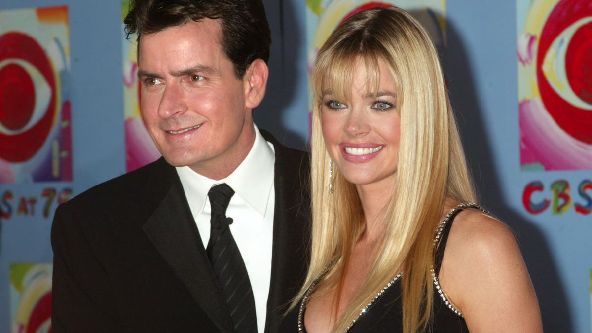 Charlie Sheen and Denise Richards on the red carpet