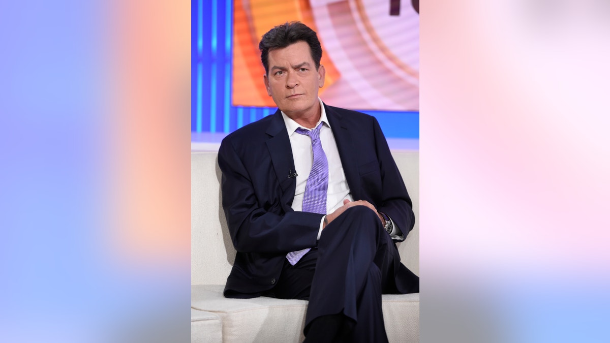 Charlie Sheen on the set of "Today" during his HIV diagnosis announcement.