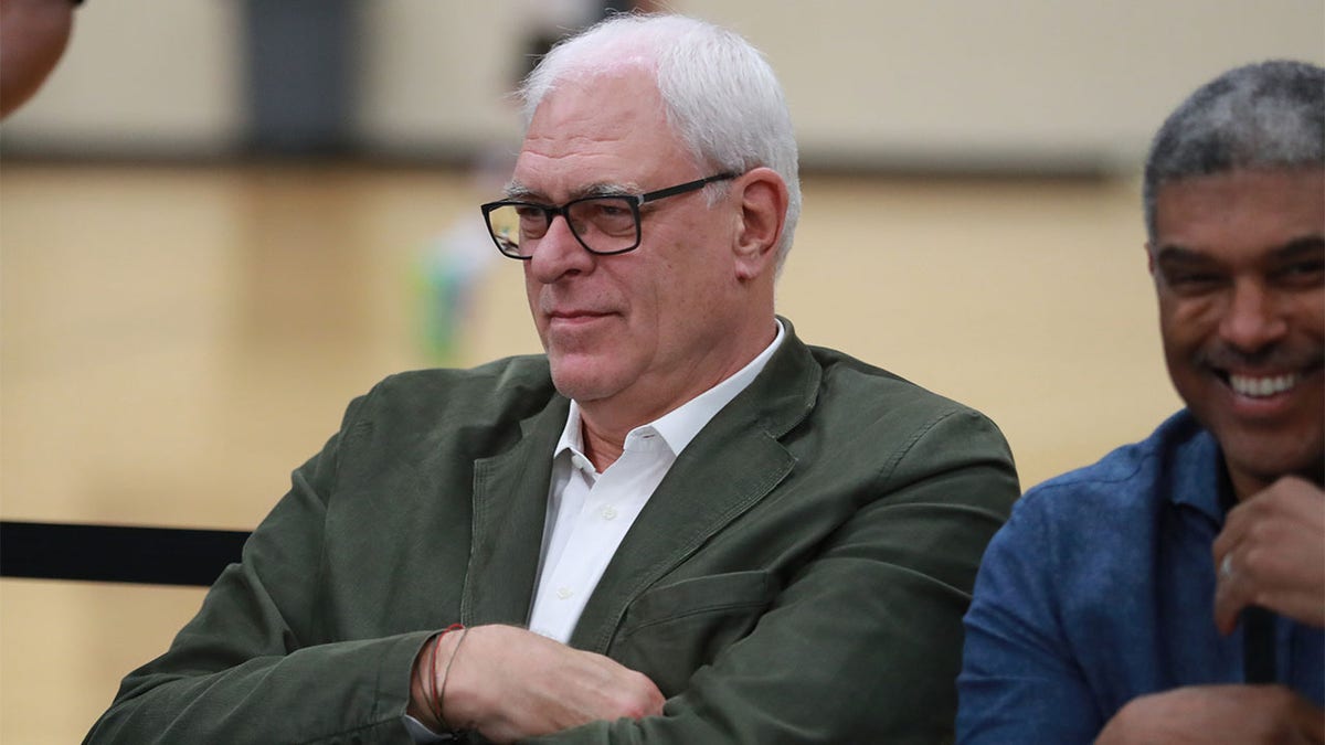 Phil Jackson looks on during the NBA Draft Combine