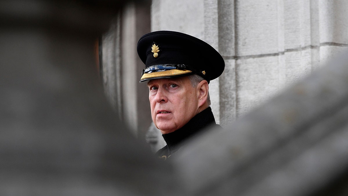 Prince Andrew wearing a military uniform