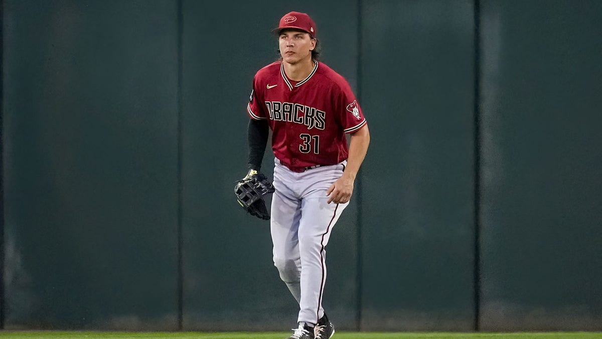 Jake McCarthy plays in center field