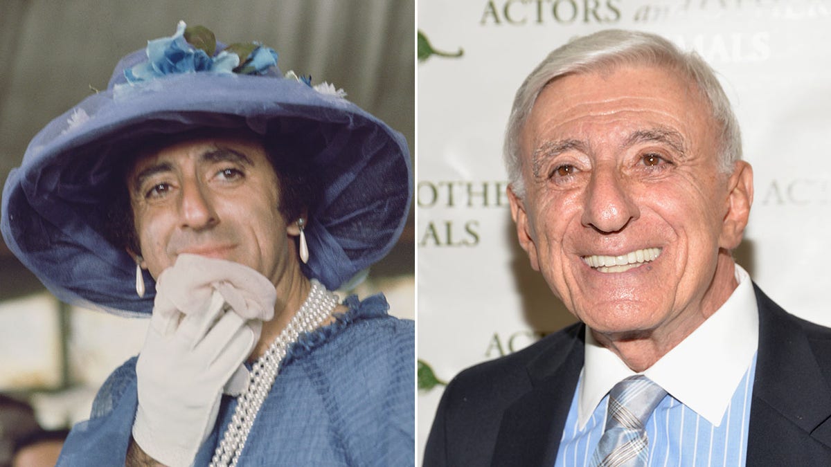 Jamie Farr in women's clothes on M*A*S*H and present day